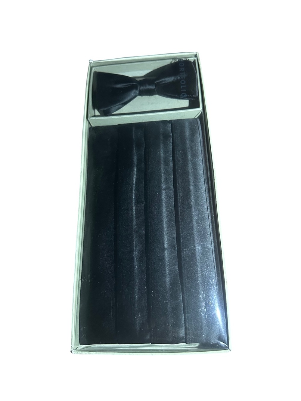Black Satin Cummerbund and Bow Tie Set  Men's Tuxedo